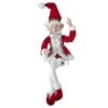 30" Red, Silver, & White Bendable Fabric Elf