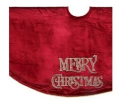 52" Red Merry Christmas Tree Skirt