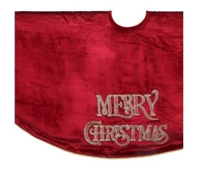 52" Red Merry Christmas Tree Skirt