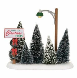Village Accessory Lit Chirstmas Tree Lot
