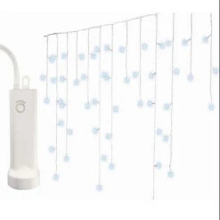 23 FT Cool White 192 LED Icicle 8 Function Twinkle Battery Operated
