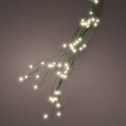 8 FT Warm White Tree Bunch Micro 832 LED Lights With Green Wire