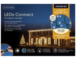 36 FT Compact Starter Set Warm White With 1 String Of 500 LED Lights -The Christmas Palace 8718533973747WEB