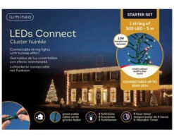 16 FT Cluster Starter Set Multicolor With 1 String Of 500 LED Lights -The Christmas Palace 8718533973938WEB