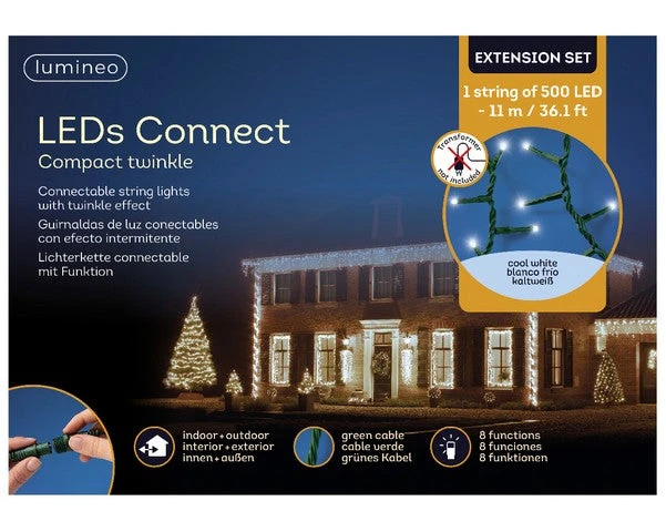 36 FT Compact Extension Set Cool White With 1 String Of 500 LED Lights - Image 4