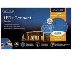 4 FT X 6 FT Starter Set Warm White Net With 200 LED Lights 11 4 FT X 6 FT Starter Set Warm White Net With 200 LED Lights -The Christmas Palace 8718533976786WEB