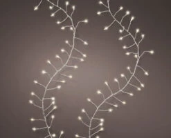 20 FT Compact 480 Micro LED Warm White Silver Wire 8 Function Twinkle