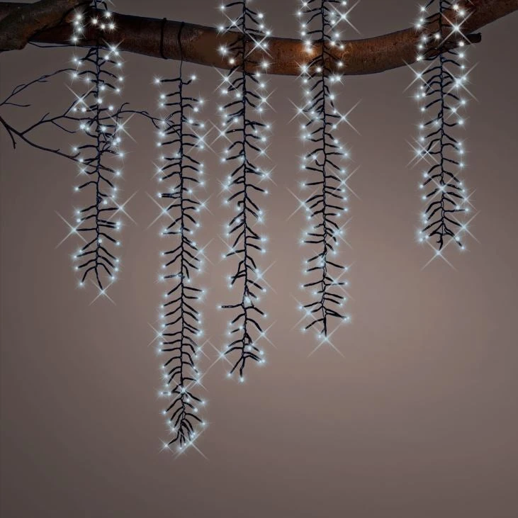 39 FT Cascade Extension Set Cool White With 6 Strings Of 480 LED Lights