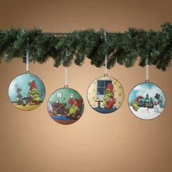 6" Holiday Gnome Assorted Ornament Set Of 4