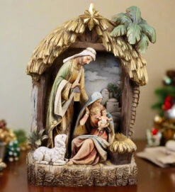 15.5" Holy Family In Creche