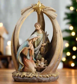 12" Woodcut Holy Family